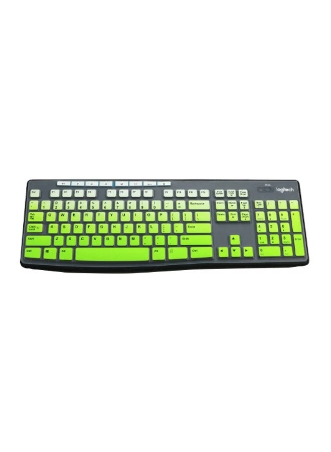 Ultra Thin Silicone Keyboard Cover, Suitable For Logitech Mk270/Mk295/K270/K275/Mk260/K200/Mk275/Mk370 Wireless Keyboard (Gradient Green)