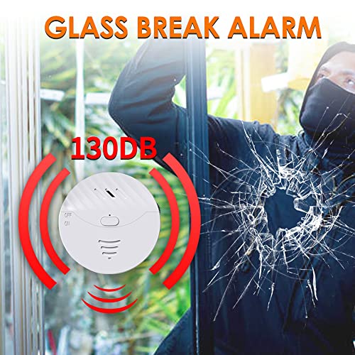 EverNary WiFi Window Alarm System, 2 Pack Glass Break Detection with Phone APP, 120dB Smart Alarms with Adjustable Vibration Sensor for Car,Home Security (2PCS) - Image 3