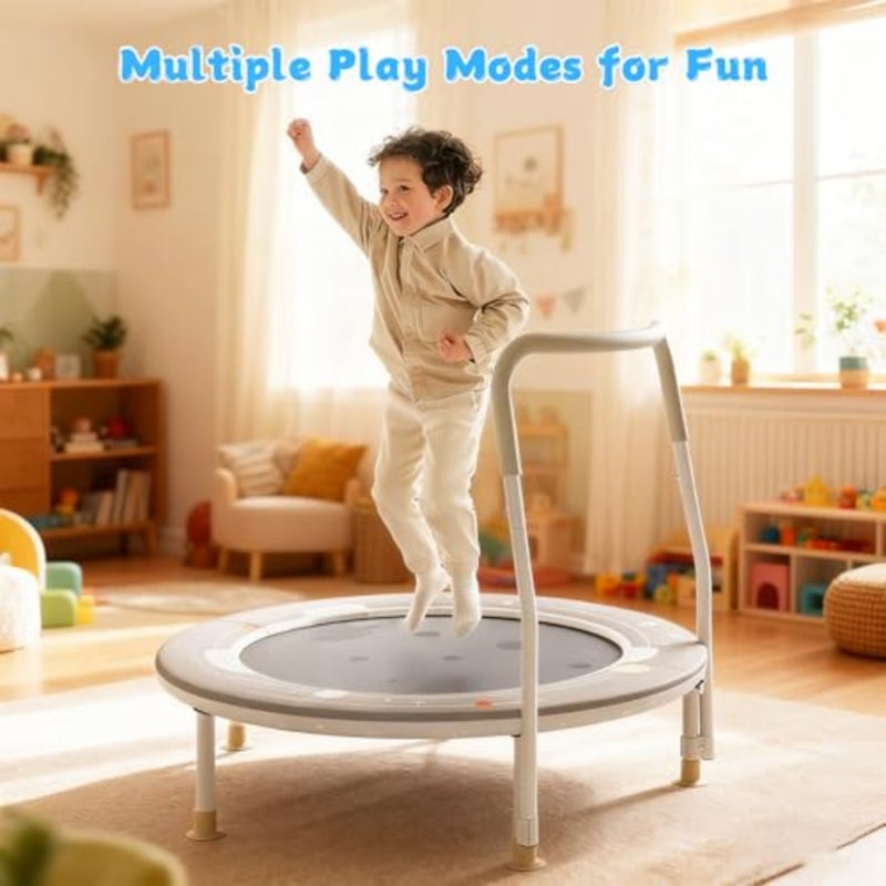 Toddler Trampoline, Foldable Mini Trampoline for Ages 1-6, with Handle, Safety Pad and Legs, Baby Trampoline Indoor/Garden, Gift for Boy and Girl - Image 3