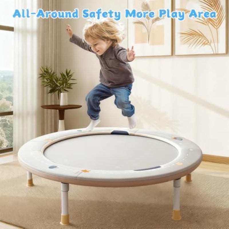 Toddler Trampoline, Foldable Mini Trampoline for Ages 1-6, with Handle, Safety Pad and Legs, Baby Trampoline Indoor/Garden, Gift for Boy and Girl - Image 5