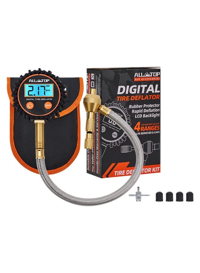ALL-TOP 4x4 Digital Tire Deflator kit, Professional Tire Pressure Gauge, Air Down Master, Rapid Tire Deflator (250 PSI) - Image 1