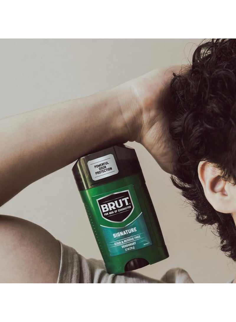 BRUT مزيل العرق صلب، عطر كلاسيكي، 2.7 أونصة - Image 1