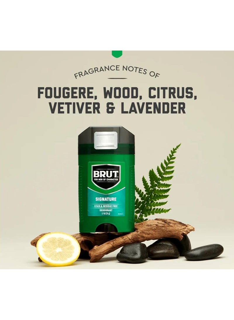 BRUT مزيل العرق صلب، عطر كلاسيكي، 2.7 أونصة - Image 3