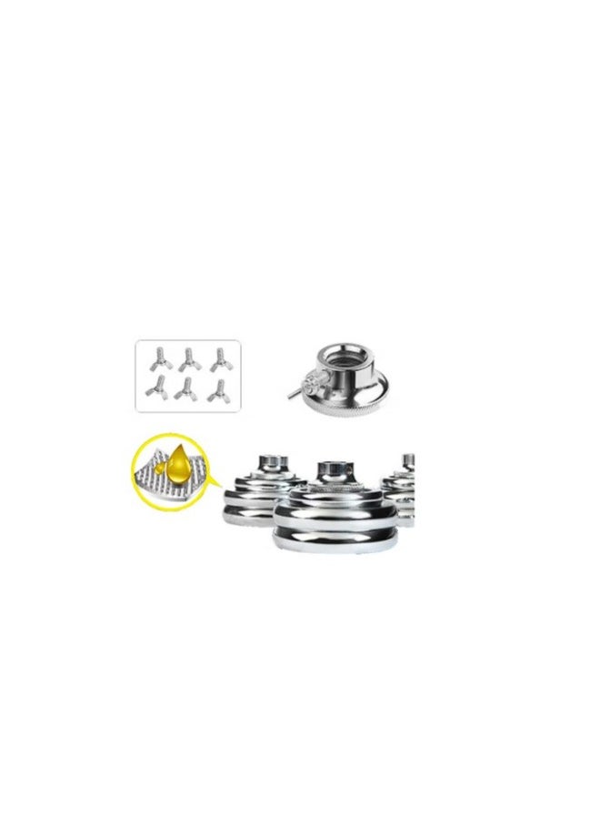 YORK FITNESS - 30KG Adjustable Chrome Dumbbell and Connecting Rod Set for Weightlifting with Storage Box - Red - Image 1