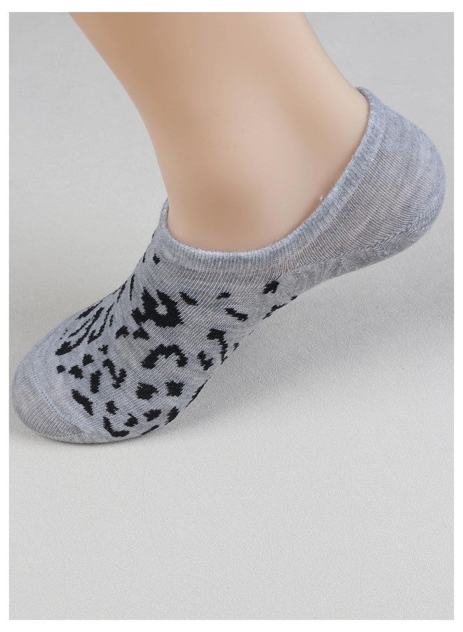 WDIRARA جوارب نسائية من WDIRARA، 6 أزواج، بنقشة جلد النمر، قصيرة، غير ظاهرة، متعددة الألوان، مقاسات 36-39 - Image 5