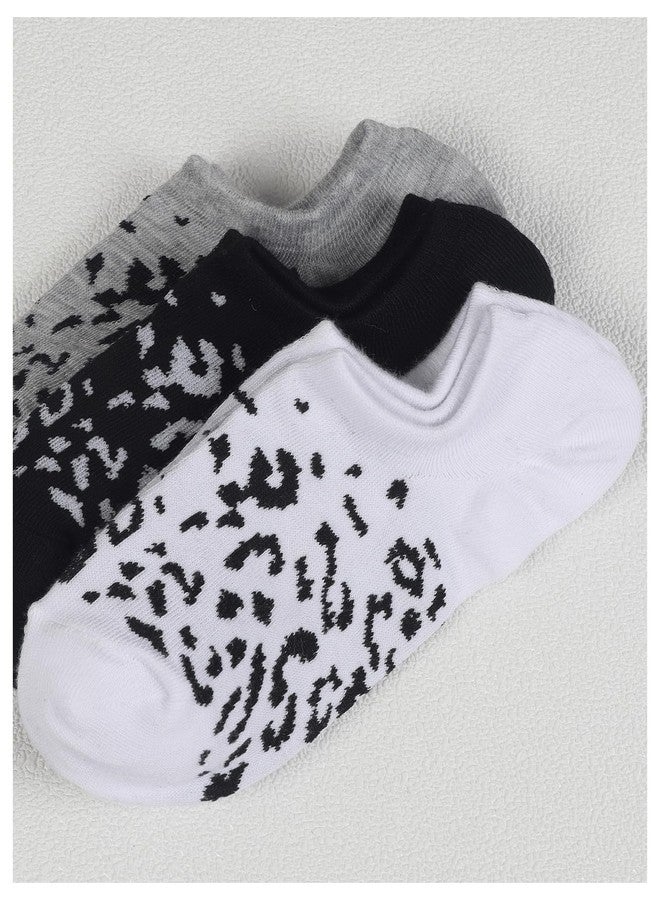 WDIRARA جوارب نسائية من WDIRARA، 6 أزواج، بنقشة جلد النمر، قصيرة، غير ظاهرة، متعددة الألوان، مقاسات 36-39 - Image 4