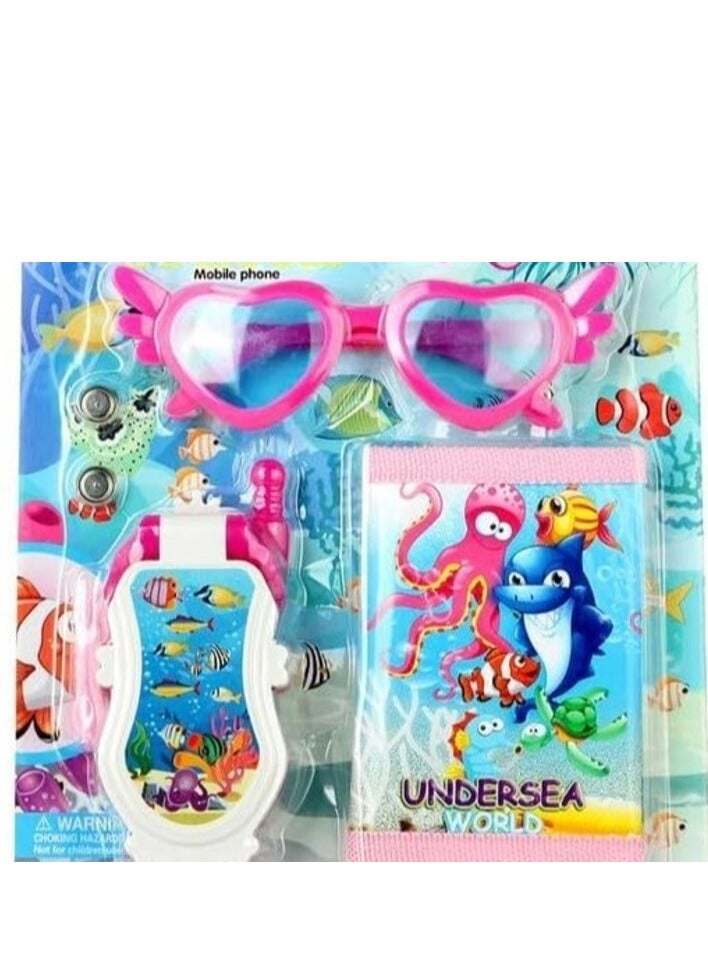 Kids Phone Pocket Wallet with Glasses for Kids 
