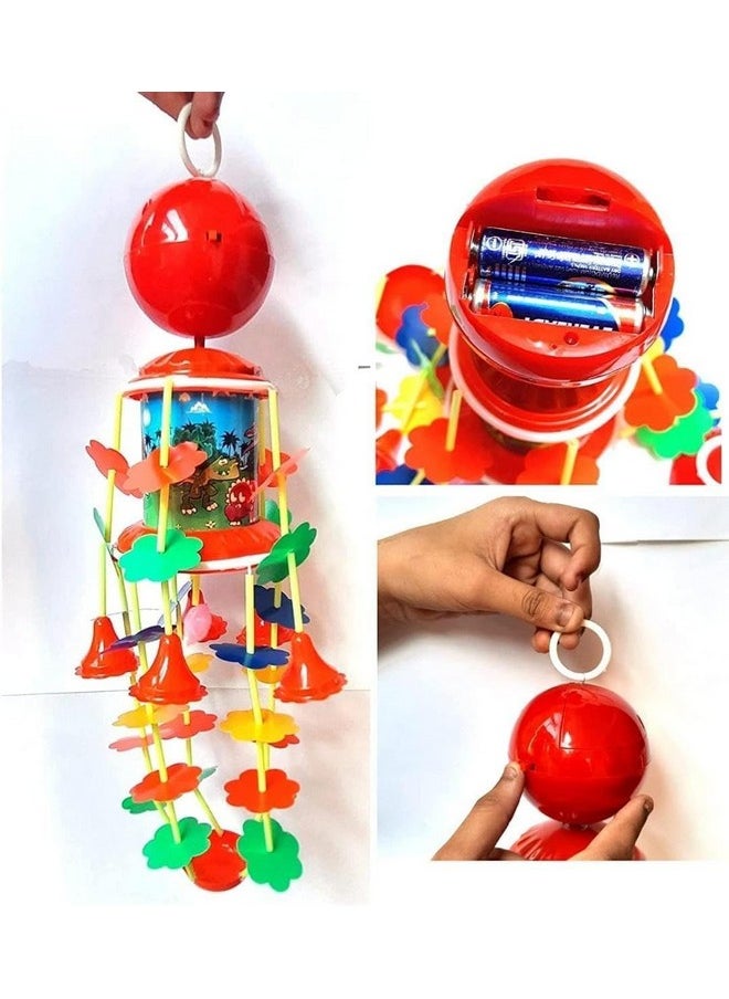 Petrichor - PETRICHOR Toys for Newborn Babies, Windup Toy| Hanging Musical Toy for Cradle, Merry Go Round Toy with Key Sound, Hanging Toys for Babies 0-6 Months, Key Operated Toy Size - Image 1
