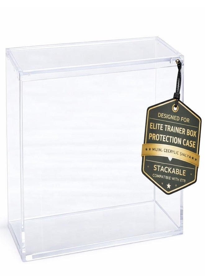 LIUDA Elite Trainer Box Protector Case Acrylic Stackable Display Case - 0.31 in + 0.21 in Thick Acrylic with Magnets - ETB Case Protection - Compatible with Elite Trainer Boxes - Image 3