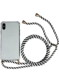 Huawei Y6 2019 Mrd-Lx1 Case Shoulder Neck Strap Rope Transparent Anti-Shock X-Rop Case Four-Corner Impact Protection