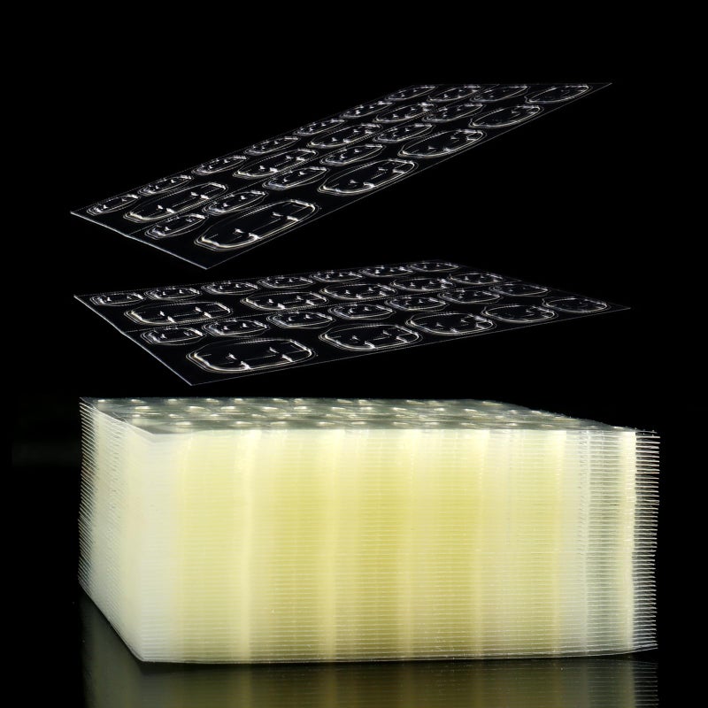 Laza 1200 Pcs Thin Breathable Adhesive Tabs Fake Nail Glue Sticker 50 Sheets Super Sticky Double Sided Tips (Germany Jelly Gel) Flexible for Acrylic False Nails Manicure Tape