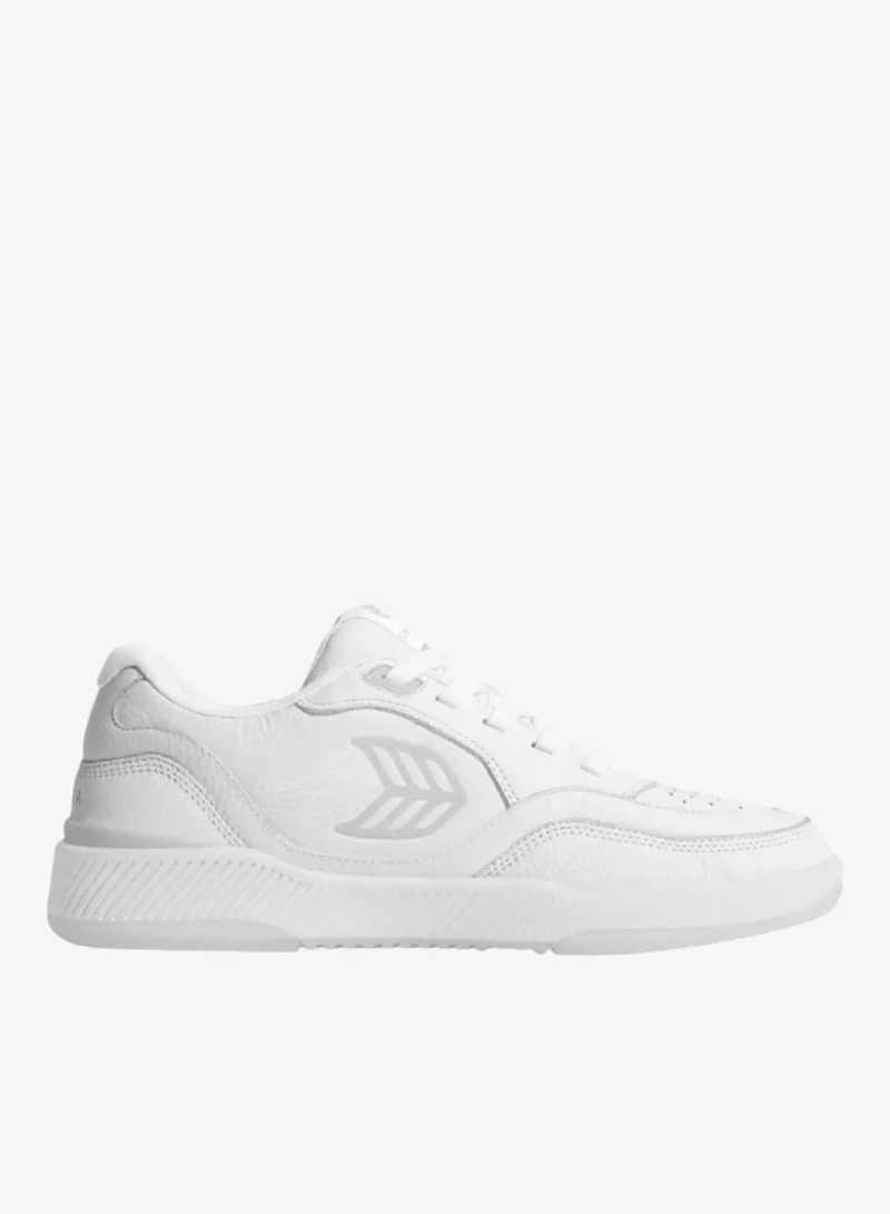 UBA White Leather Ice Logo Sneaker
