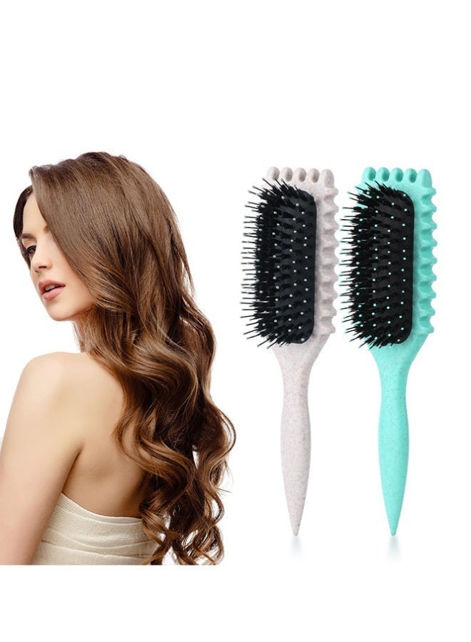 QINGYAN Bounce Curl Brush,Bounce Curl Defining Brush,Curl Defining Brush,Hair Brush Styling Brush,Shaping and Defining Curls for Women Girls (Color : Beige) - Image 4