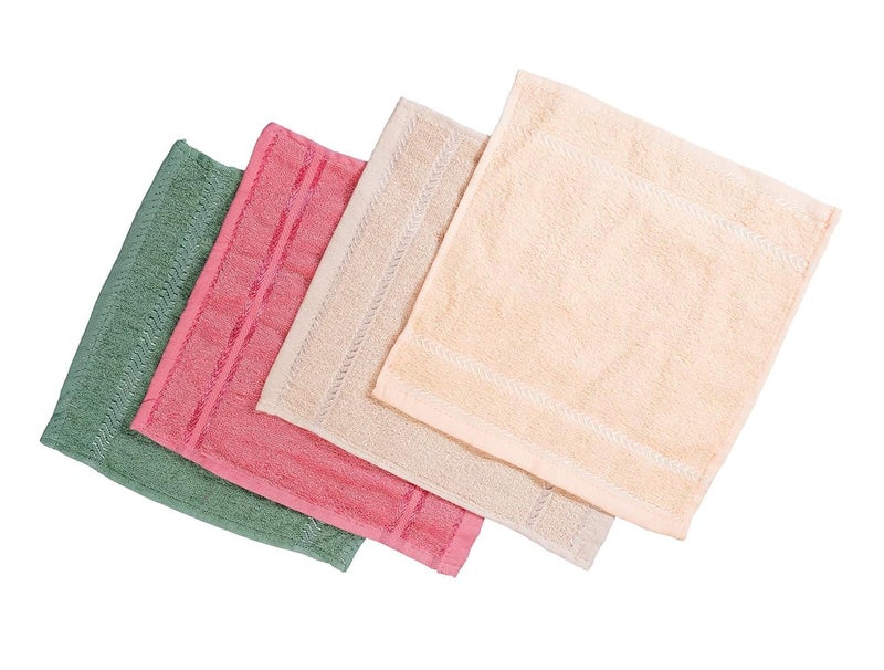 Oras ORAS Cotton Stripe Design Face Towel Ultra Soft Absorbent Quick Dry Towels for Facewash Gym Sports Travel Suitable for Acne Prone Skin Set of 6 25x25 CM Multicolor  - Image 4
