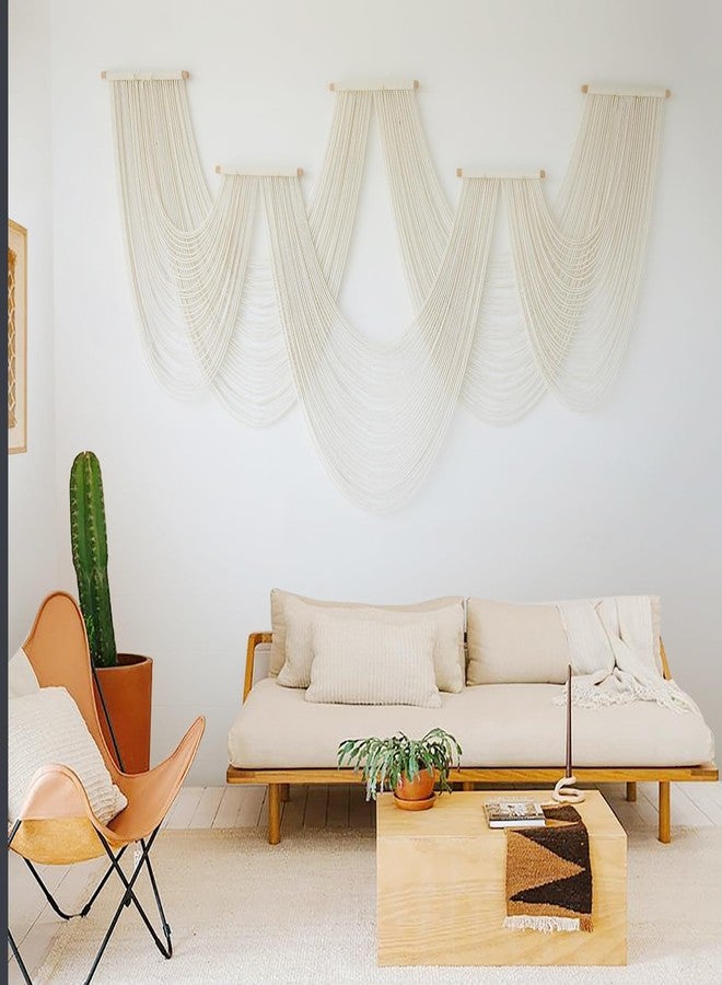 IOWER Macrame Wall Hanging Large Wall Home Decor Modern Fiber Wall Art Geometric Decoration Headboard Living Room Bedroom Backdrop - Image 2