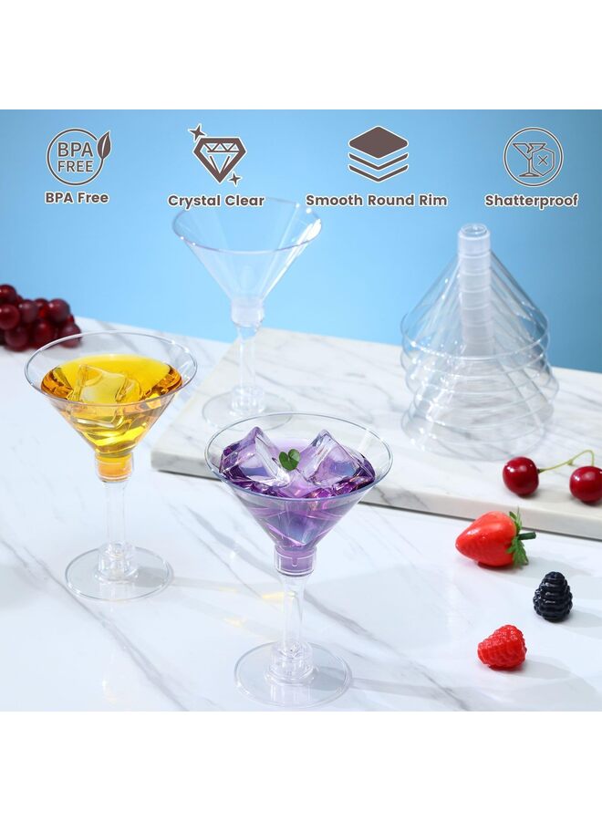 40pcs Disposable Plastic Martini Glasses for Beverages, Parties, Weddings, and Events - Image 4