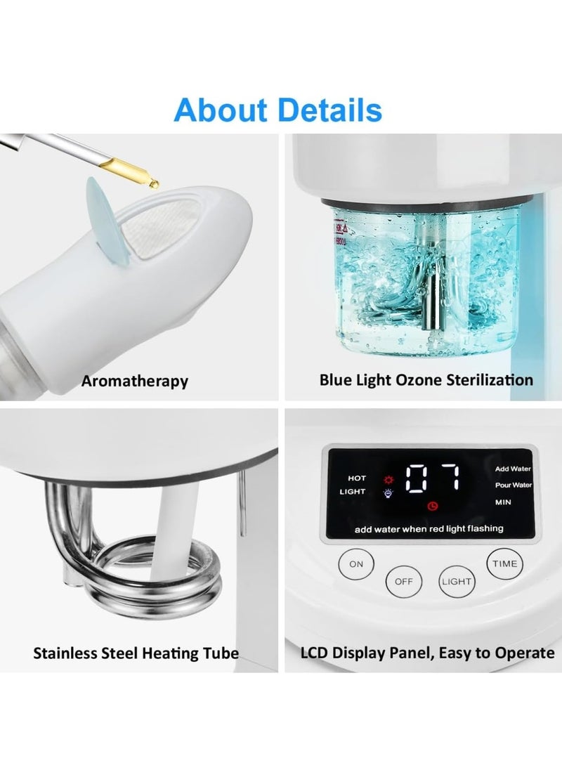 Ru syanl - Facial Steamer Nano Ionic Face Steamer with Extendable Arm Portable Facial Steamer 360° Rotating Nozzle Esthetician Vaporizer for Personal Care at Home or Salon - Image 1