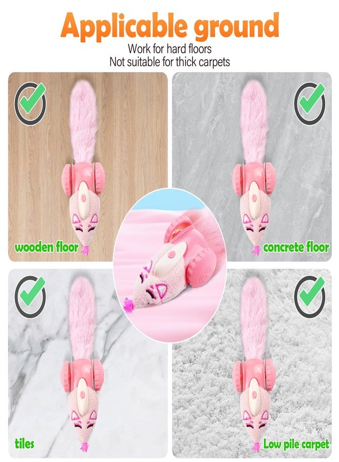 Migipaws Automatic Cat Toys, Plush Cat Mouse Toy, Interactive Toy for Indoor Cats, Smart Moving Kitten Toy, Rechargeable (Pink) - Image 5