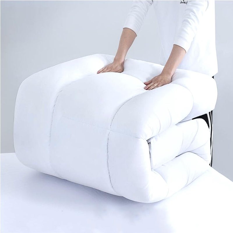 AJISH Super Soft Mattress Topper Single Bed 72X36 | Single Bed Topper Padding 2" inch | 1200 GSM Microfiber Top Surface Back & Neck Pain Relief | Comfort Sleep All Night (White, 3 X 6 Feet) - Image 4
