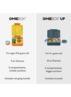 Omielife OmieBox Up Bento Box with Insulated Thermos & Ice Pack, Graphite  - Image 3