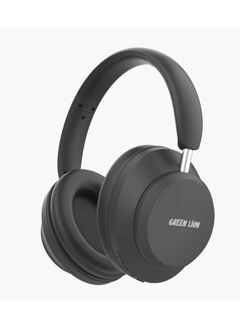 GREEN LION Santiago Wireless Headphone with Working Distance: 10m & 24Hrs Play Time / AUX option / Bluetooth: 5.3 - Black - Image 1