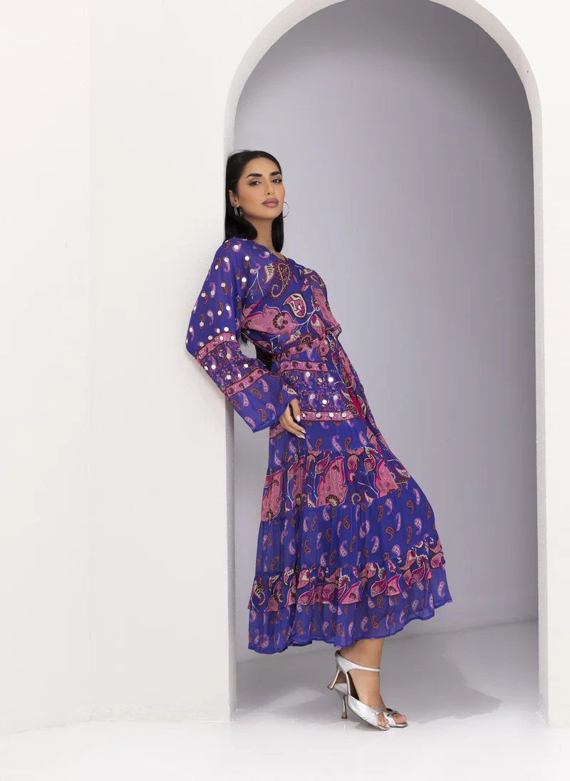 ذاتس ماي جال فستان بنقوش بيزلي متعدد الطبقات