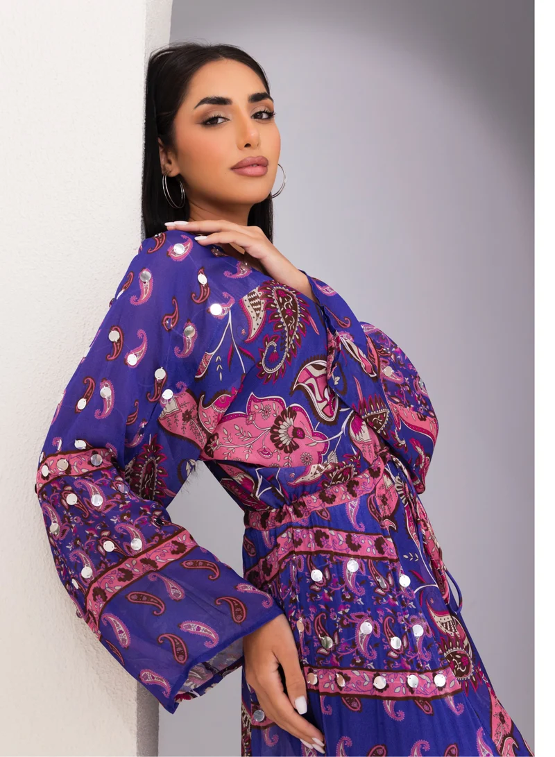 ذاتس ماي جال فستان بنقوش بيزلي متعدد الطبقات