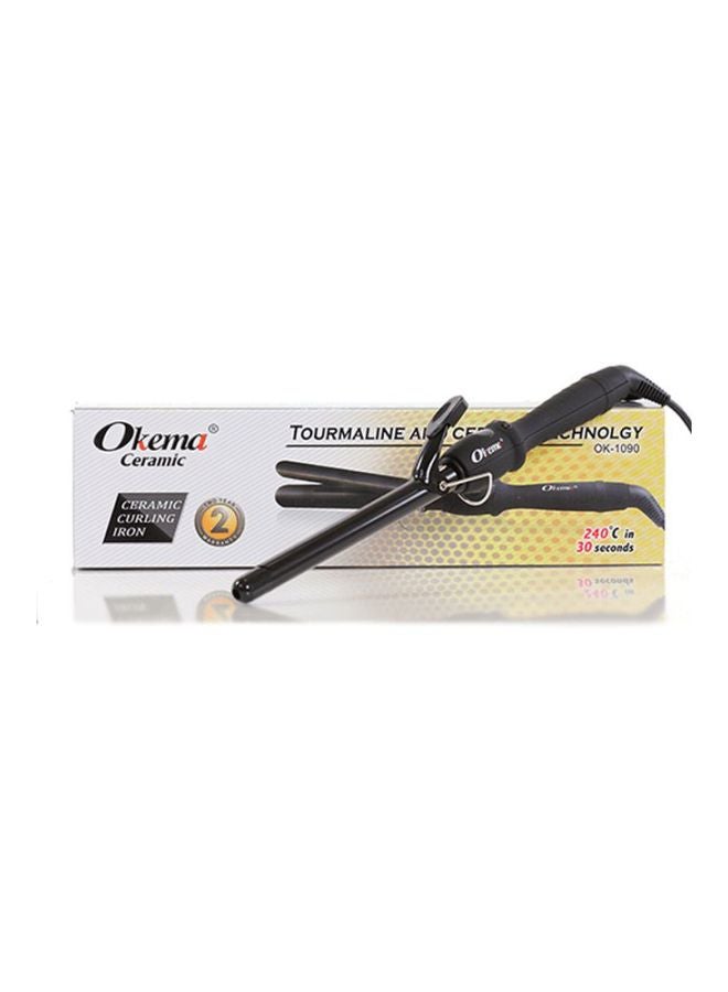Okema Ceramic-Coated Hair Curling Iron Black - Image 2