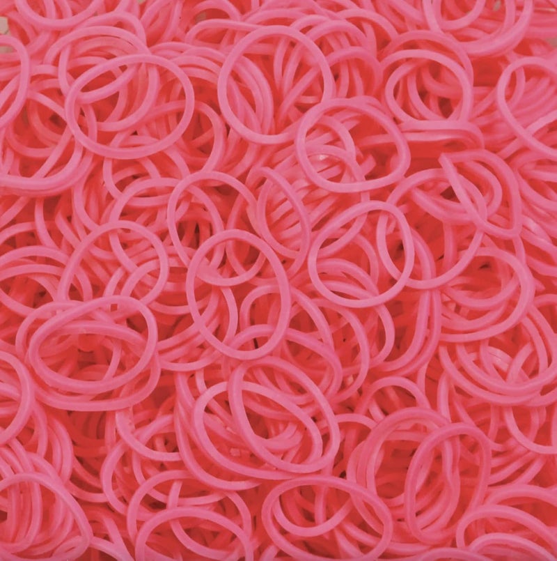 راينبو لووم أشرطة مطاطية من نوع Rainbow Loom® باللون الوردي مع 24 مشبكًا من نوع C (عدد 600 قطعة) - Image 2