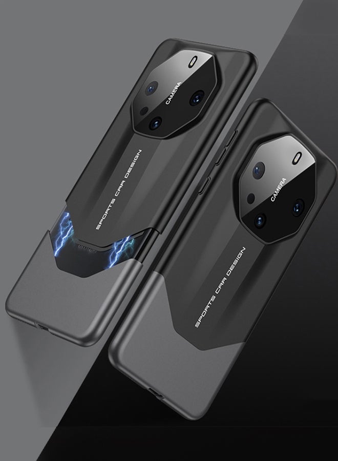 CATANES Huawei Mate 60 RS Ultimate Case 2 in 1 Armor Anti-knock Lens Protection Matte Hard PC Cover Protective Case Black - Image 3