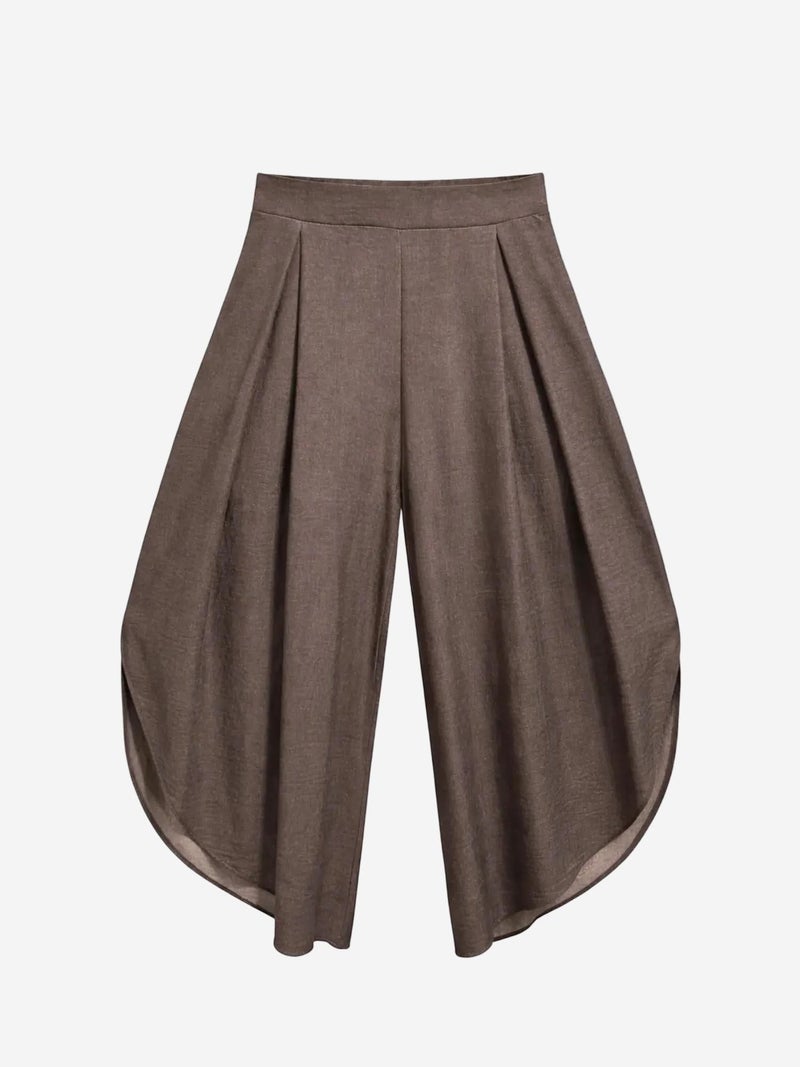 MIXRAY High Waist Pleated Wide Leg Trousers - Image 1
