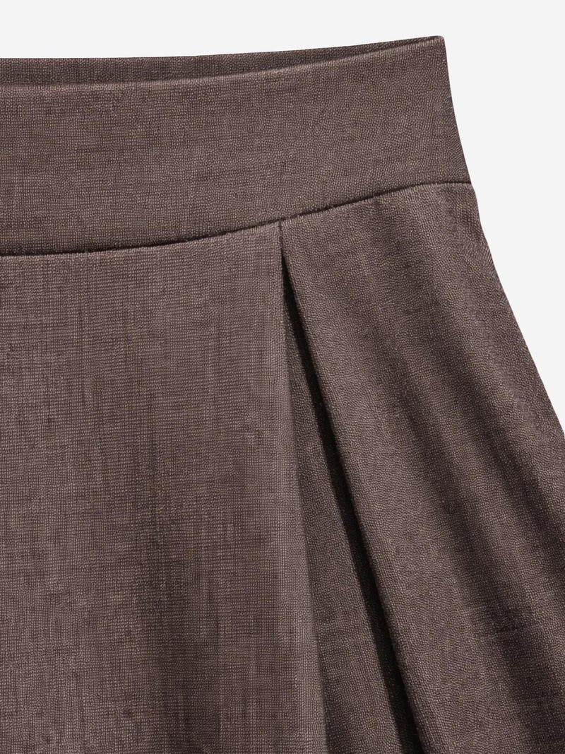 MIXRAY High Waist Pleated Wide Leg Trousers - Image 2
