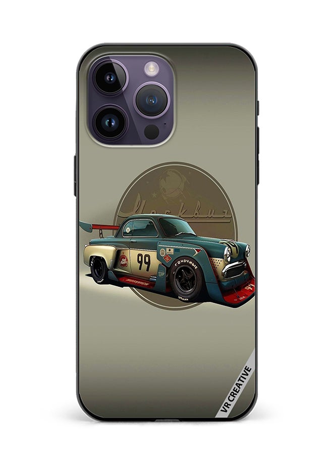 VR CREATIVE غطاء حماية لهاتف آبل آيفون 15 برو بتصميم سيارة متعدد الألوان - Image 1