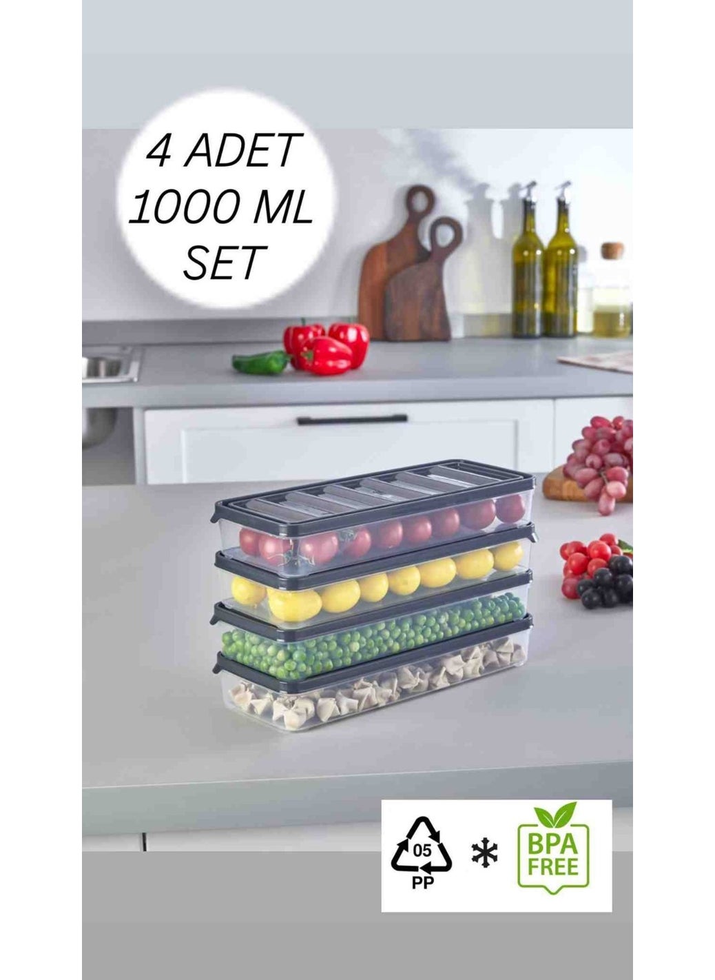 Vzn - Storage Box refrigerator ice cube storage box horizontal lidded ice cube organizer - Image 1
