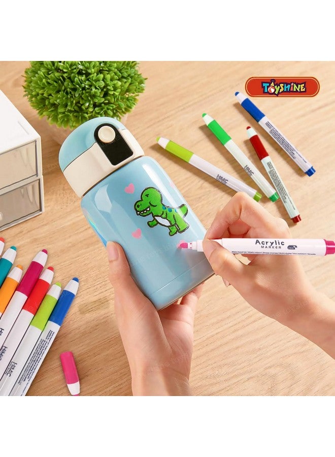 Toyshine 24 Pack Acrylic Paint Bold Point Markers For Rock Wood Canvas Glass Ceramic Plastic Metal Stone Painting Diy Crafts Making Art Supplies, Multicolor - Image 4