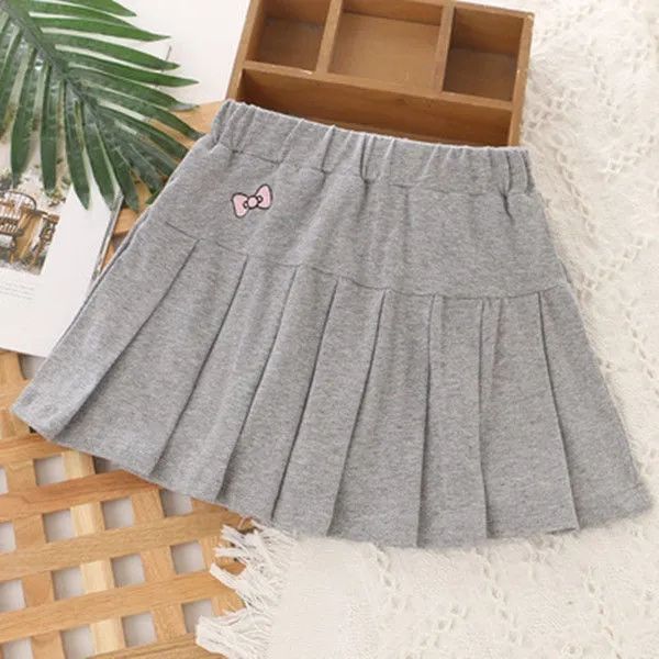 Girls Pleated Skirt Shorts with Safety Pants Black  - Image 2