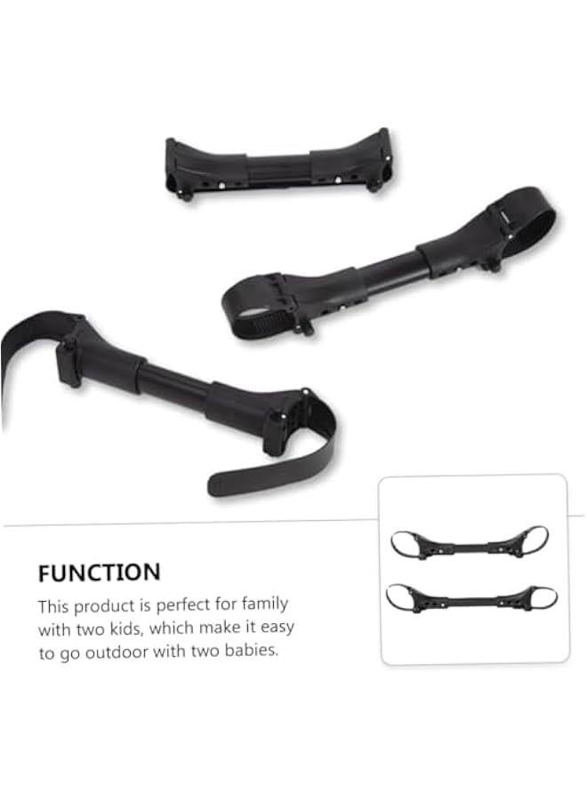 FYLX 3PCS Stroller Stroller Connector Universal Stroller Jst Connector Stroller for Twins Stroller for Newborn Cars for Outdoor Stroller Connector Aluminum nt Black) - Image 2