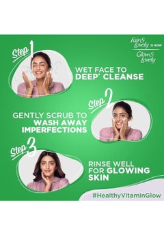 FAIR AND LOVELY spot less glow face wash with japanese green tea 150g  - Image 3