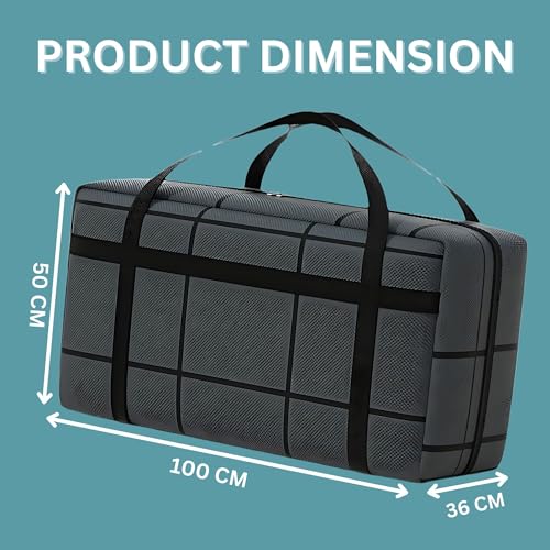 Gowloz 180L Extra Large Storage Bag with Zipper & Handles – Foldable Clothes Organizer for Blanket, Quilt, Pillow, Saree, Toys & Travel – Non-Woven Fabric Underbed Storage Box (100 x 36 x 50 cm) - Image 3