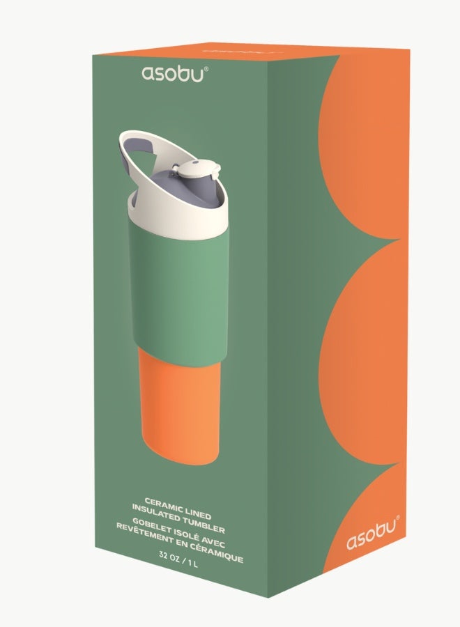 asobu Cosmic Pop-Up Straw Bottle 945ml – Stainless Steel Insulated Water Bottle with Secure Grip Handle, Leak-Proof Straw Lid, Travel Bottle for Cold Drinks - Image 5