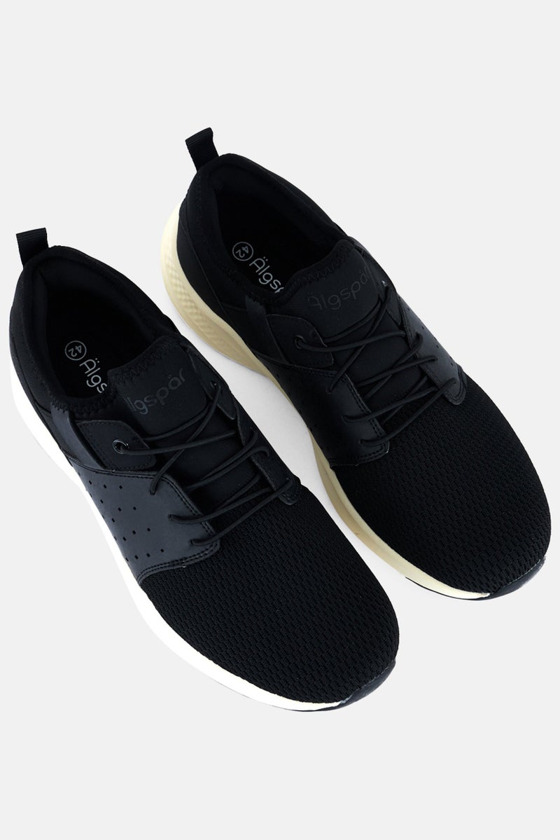 Algspar Men Lace Up Training Sports Shoes, Black - Image 4