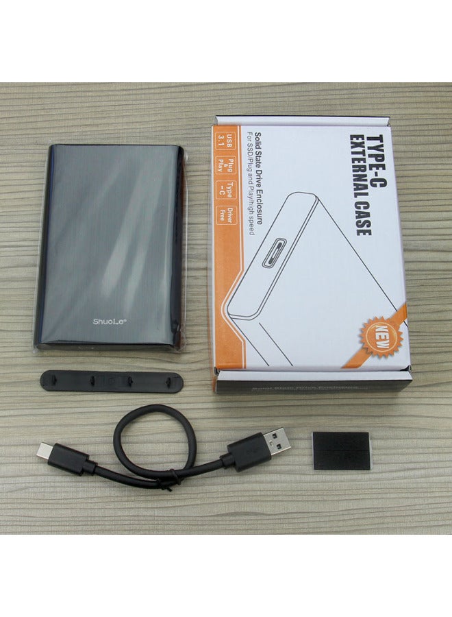 Shuole 2.5 "SATA Hard Disk 3.1 High Speed Box Mechanical Solid State SSDTYPE-C External Mobile Hard Disk Box-Color:ShUoLE-U25E3.1-BP(A-C) BlUE  - Image 5