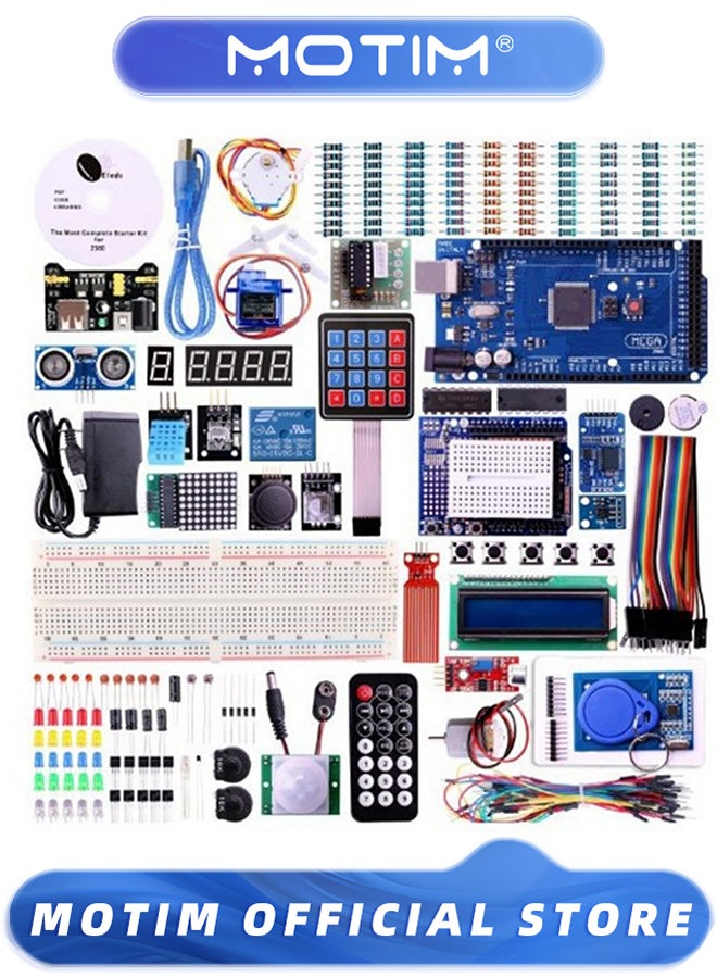 موتيم مجموعة أدوات البدء الأكثر اكتمالاً المستندة إلى Arduino MEGA 2560 مجموعة أدوات البدء الأكثر اكتمالاً مع البرنامج التعليمي المتوافقة مع Arduino IDE - Image 1