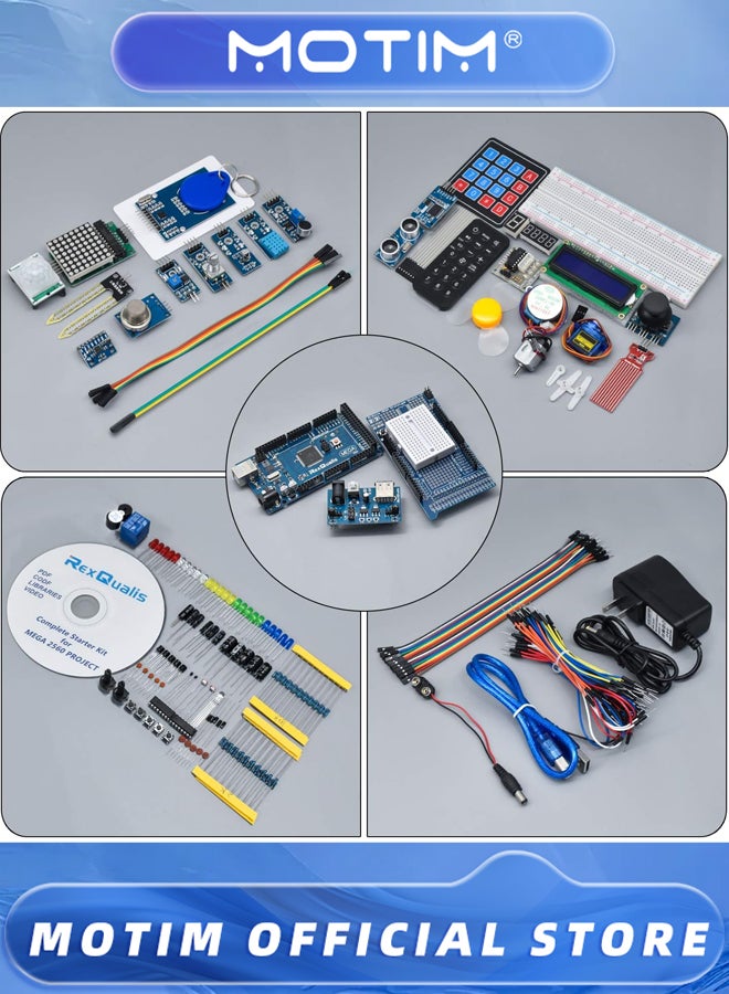 موتيم مجموعة أدوات البدء الأكثر اكتمالاً المستندة إلى Arduino MEGA 2560 مجموعة أدوات البدء الأكثر اكتمالاً مع البرنامج التعليمي المتوافقة مع Arduino IDE - Image 4