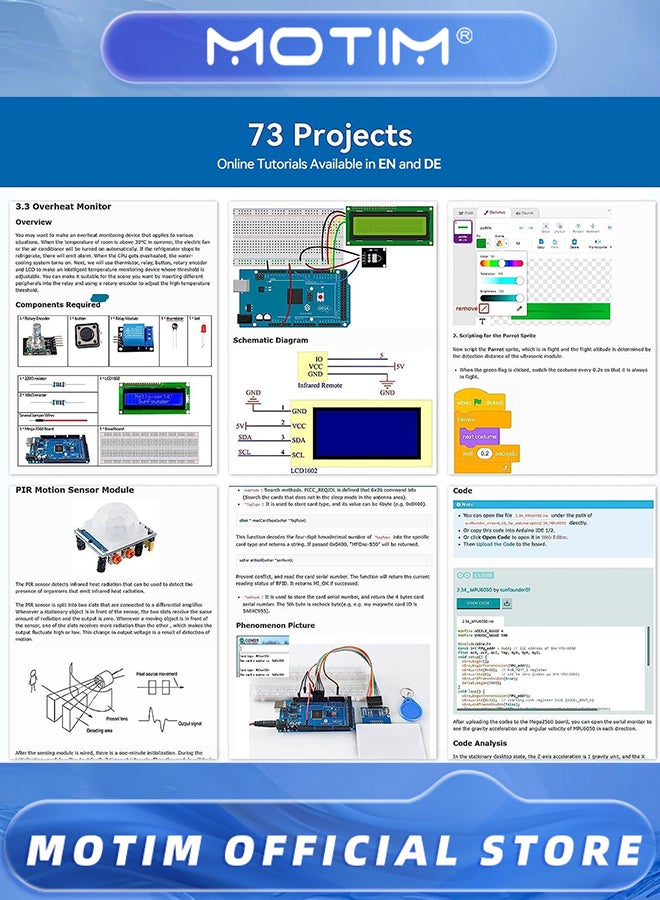 موتيم مجموعة أدوات البدء الأكثر اكتمالاً المستندة إلى Arduino MEGA 2560 مجموعة أدوات البدء الأكثر اكتمالاً مع البرنامج التعليمي المتوافقة مع Arduino IDE - Image 3