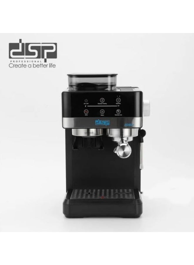 دي اس بي ماكينة اسبريسو مع مطحنة وأنبوب بخار موديل KA3123 من دي اس بي - Image 2