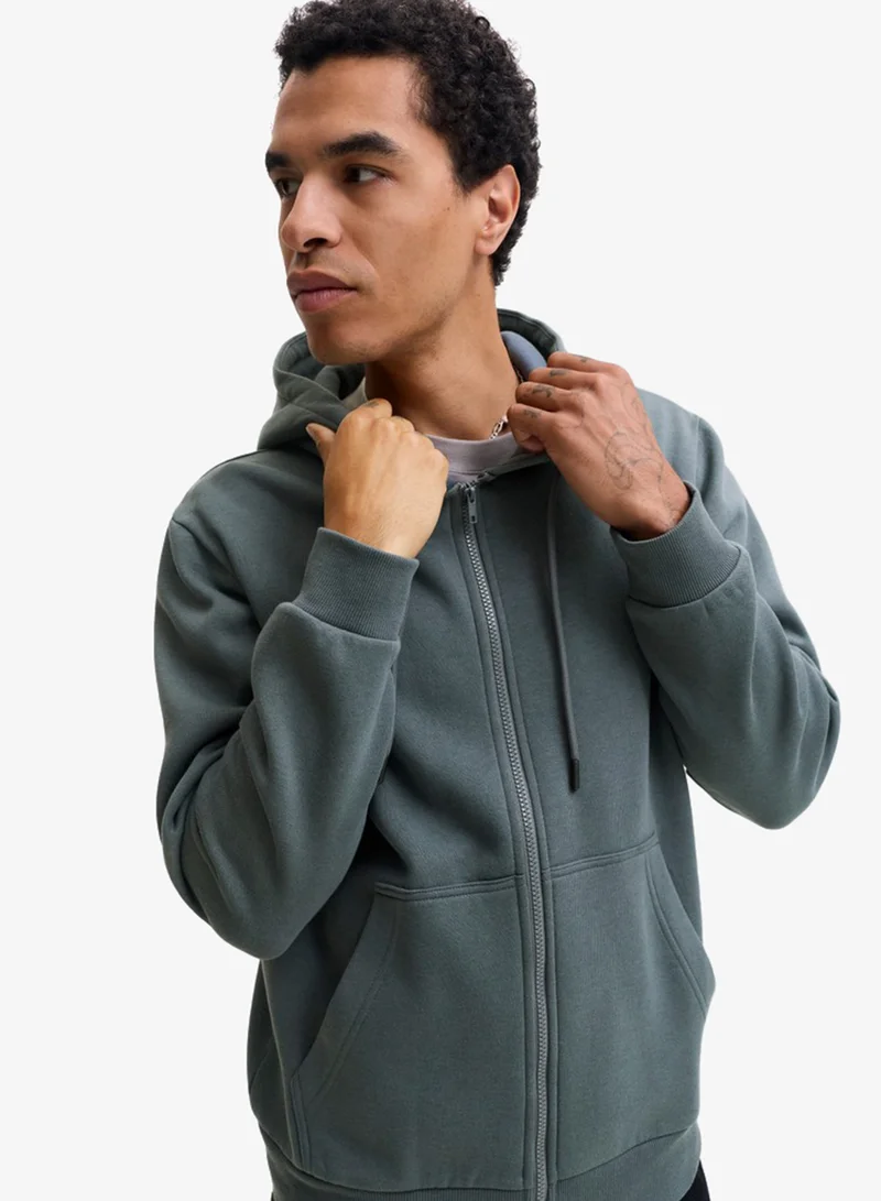 JACK & JONES  Casual Logo Zip Hoodie for Men | Best Price UAE