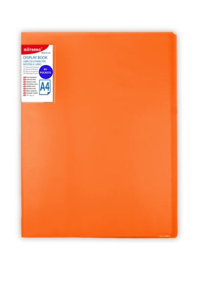 MOTARRO - Display Book 60 Pocket Folder Wallet Bag Documents Organizer File Pouch Bill Folder Document Folders Organizer School Office Binder - Image 1