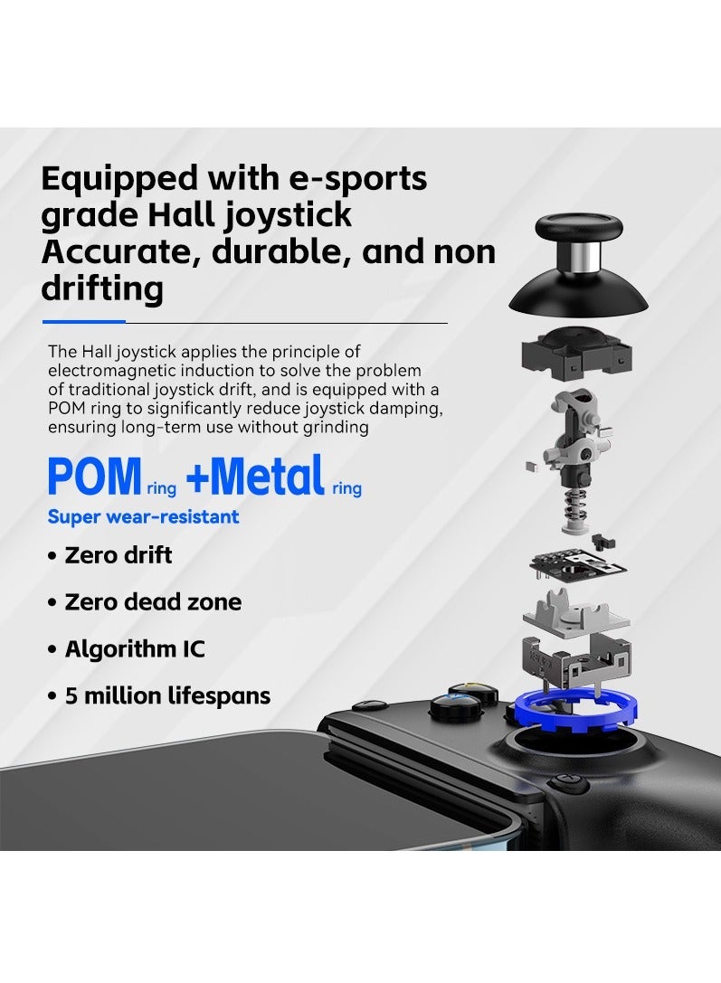 Extendable Cooling Gaming Controller Delta for PS4, Android, iOS, Tablets, Switch, Xbox Streaming Controller (Black) - Image 4