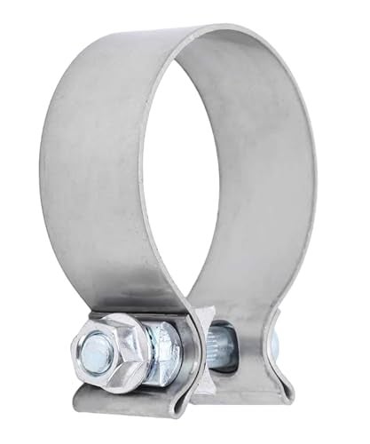 bylikeho Stainless Steel Exhaust Clamp Narrow Band Muffler SealCar Accessories Narrow Band Muffler ClampUse for Exhaust System 3 inch - Image 1